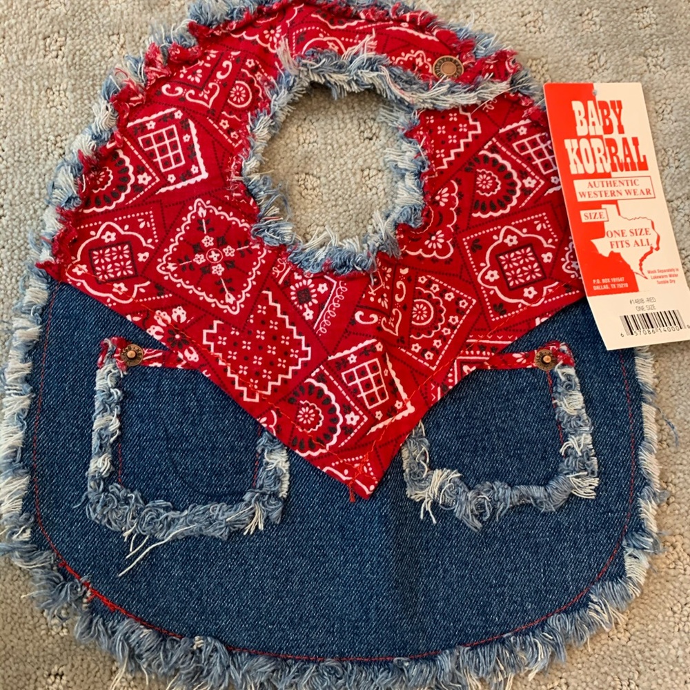 Baby Korral western baby bib